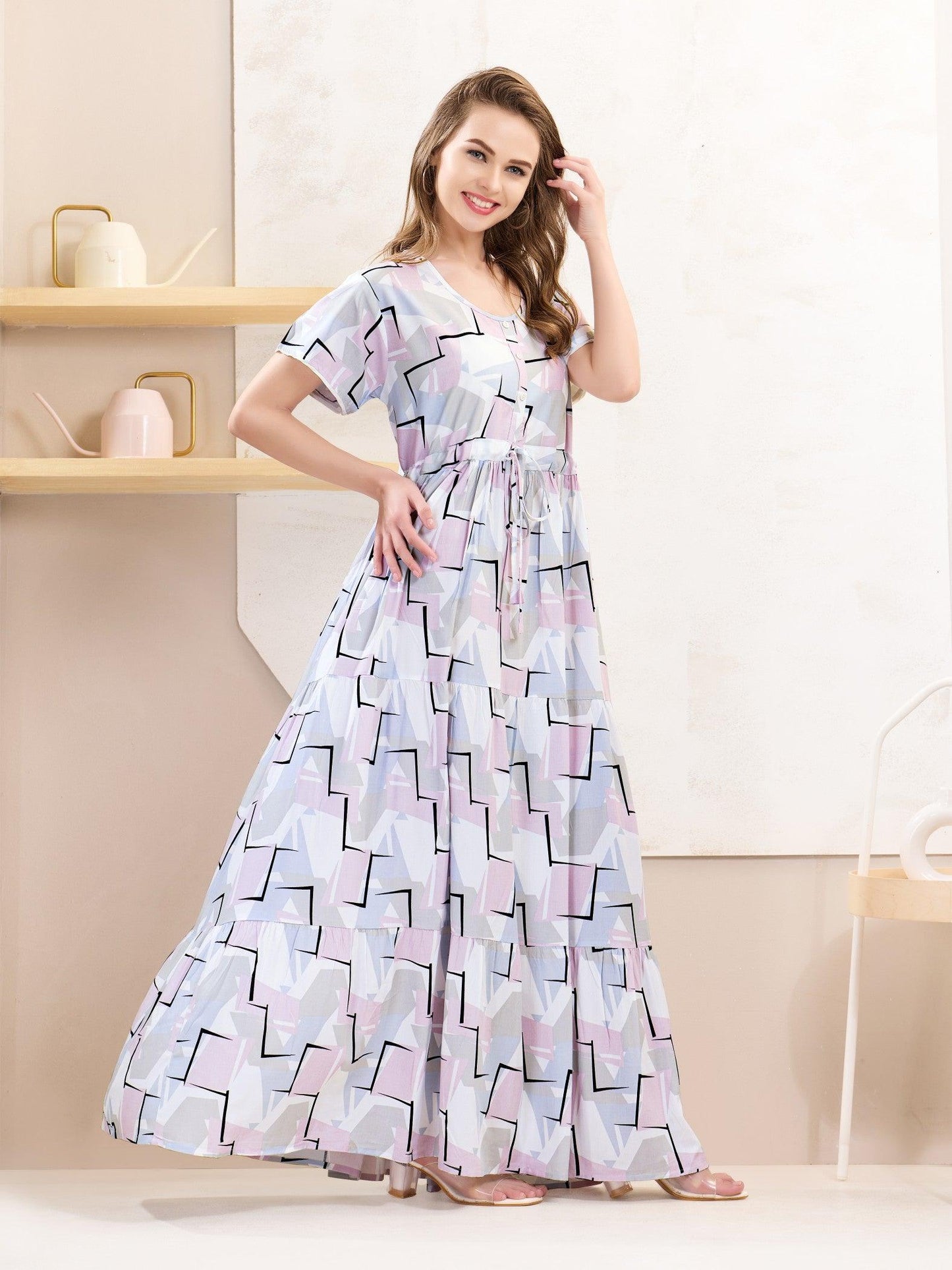 Stylish Flare Rayon Nighty – Perfect Sleepwear for Women - floramour.in
