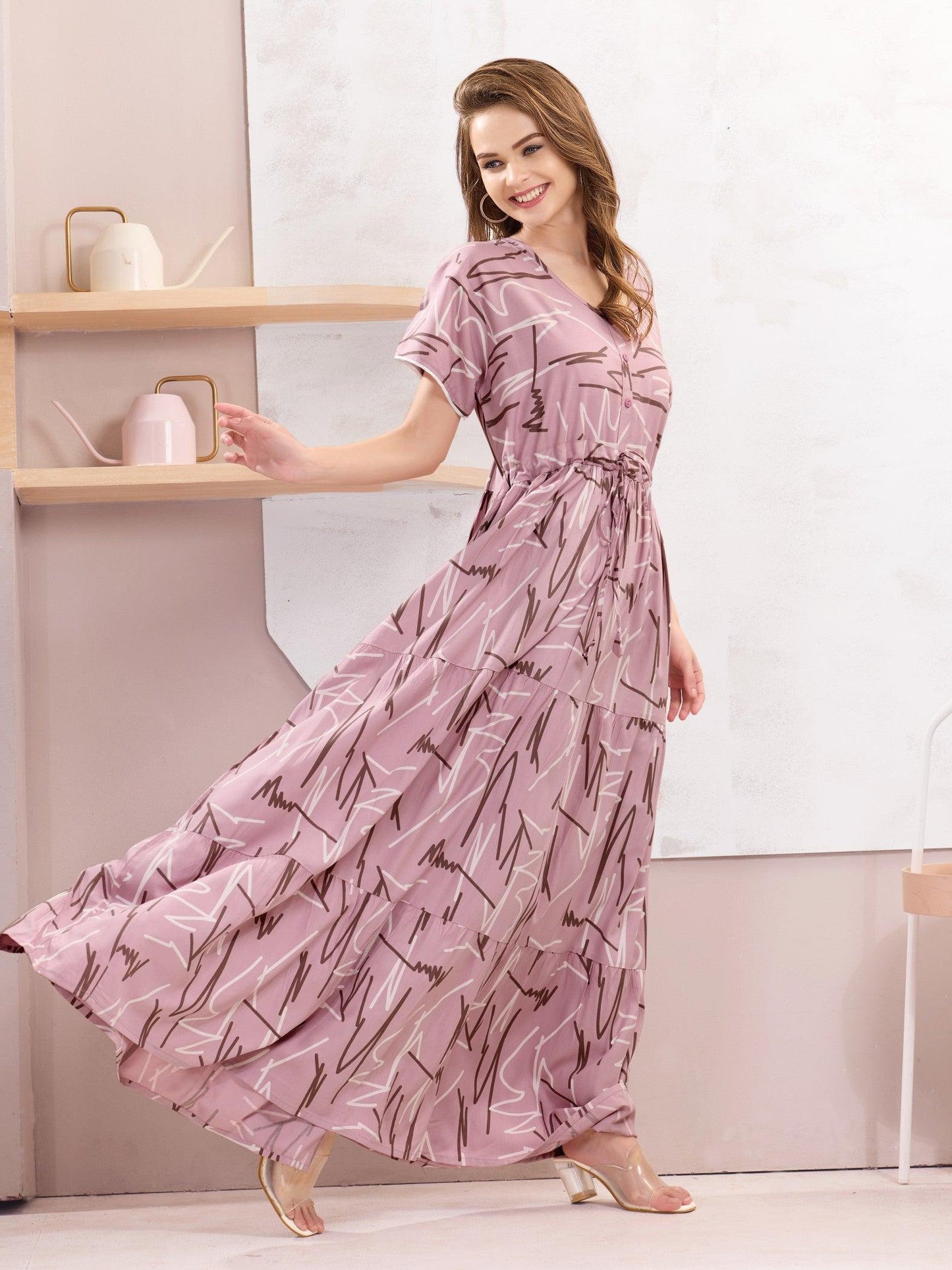 Rayon Flare Nighty – Your New Favorite Sleepwear - floramour.in