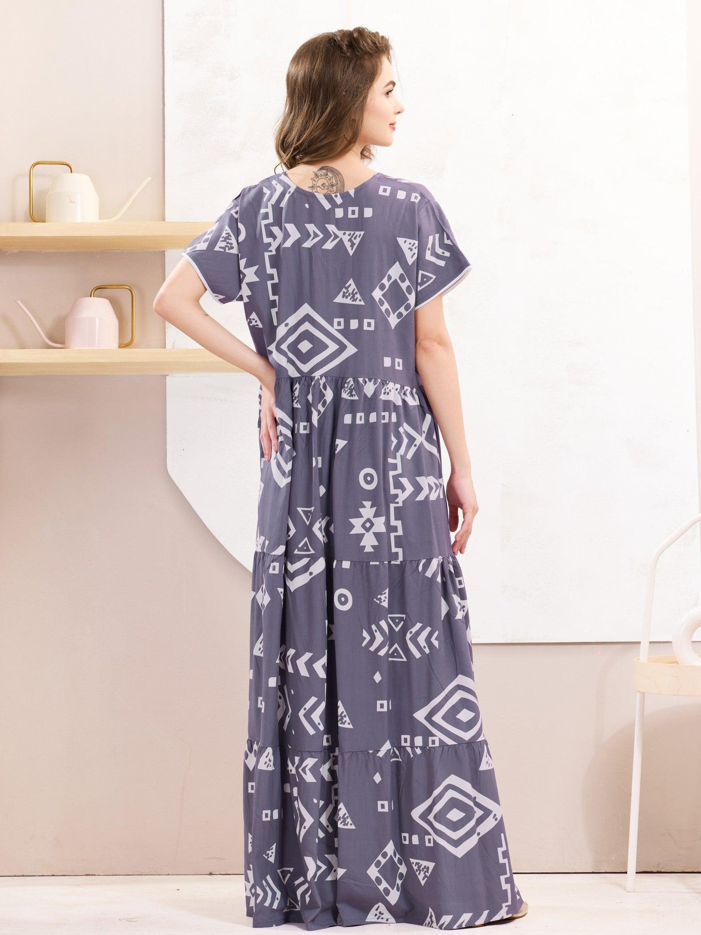 Rayon Flare Nighty – Soft & Stylish Sleepwear for Women - floramour.in