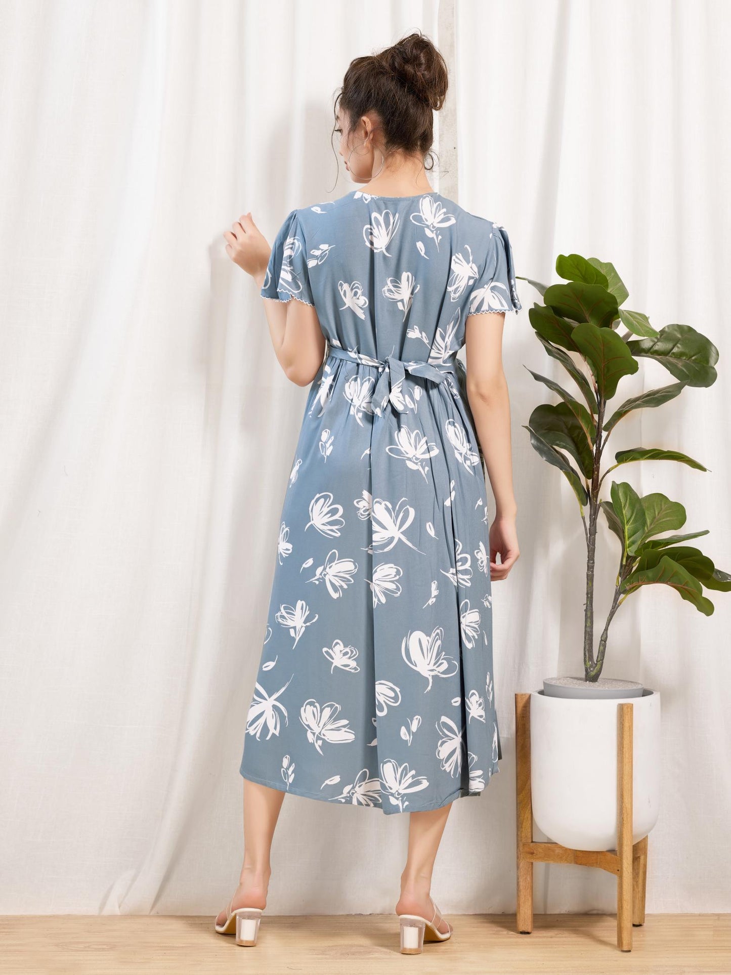 Rayon Maternity Nighty for Women