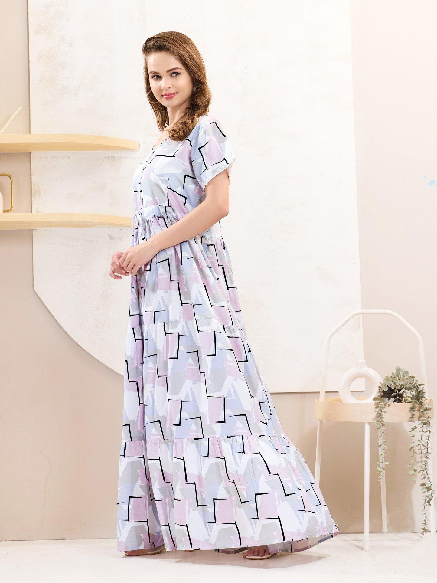 Stylish Flare Rayon Nighty – Perfect Sleepwear for Women - floramour.in