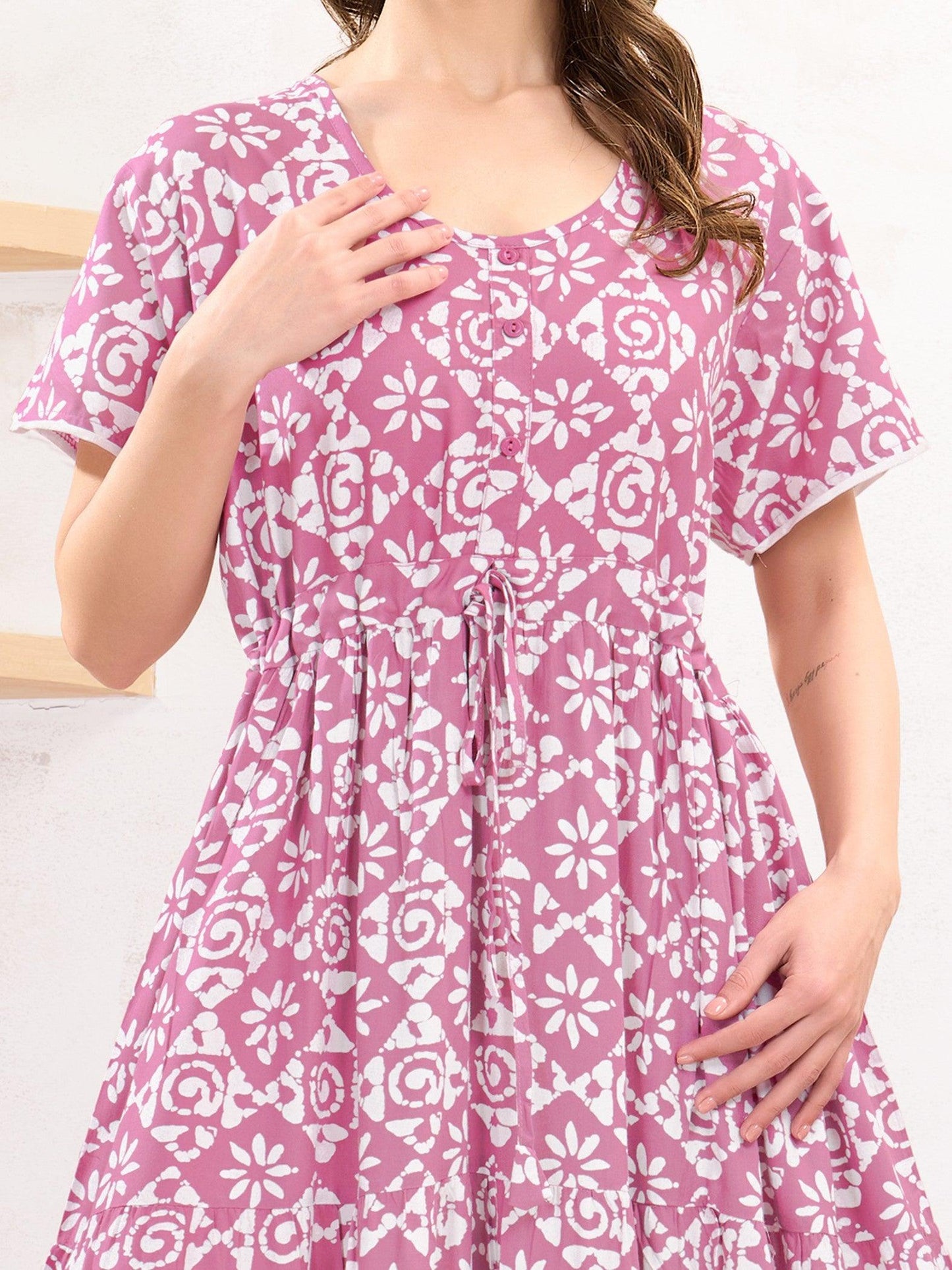 Rayon Flare Nighty – A Blend of Fashion & Comfort - floramour.in