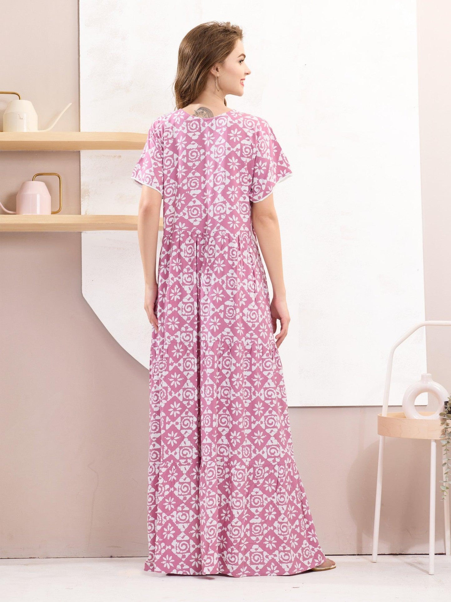 Rayon Flare Nighty – A Blend of Fashion & Comfort - floramour.in