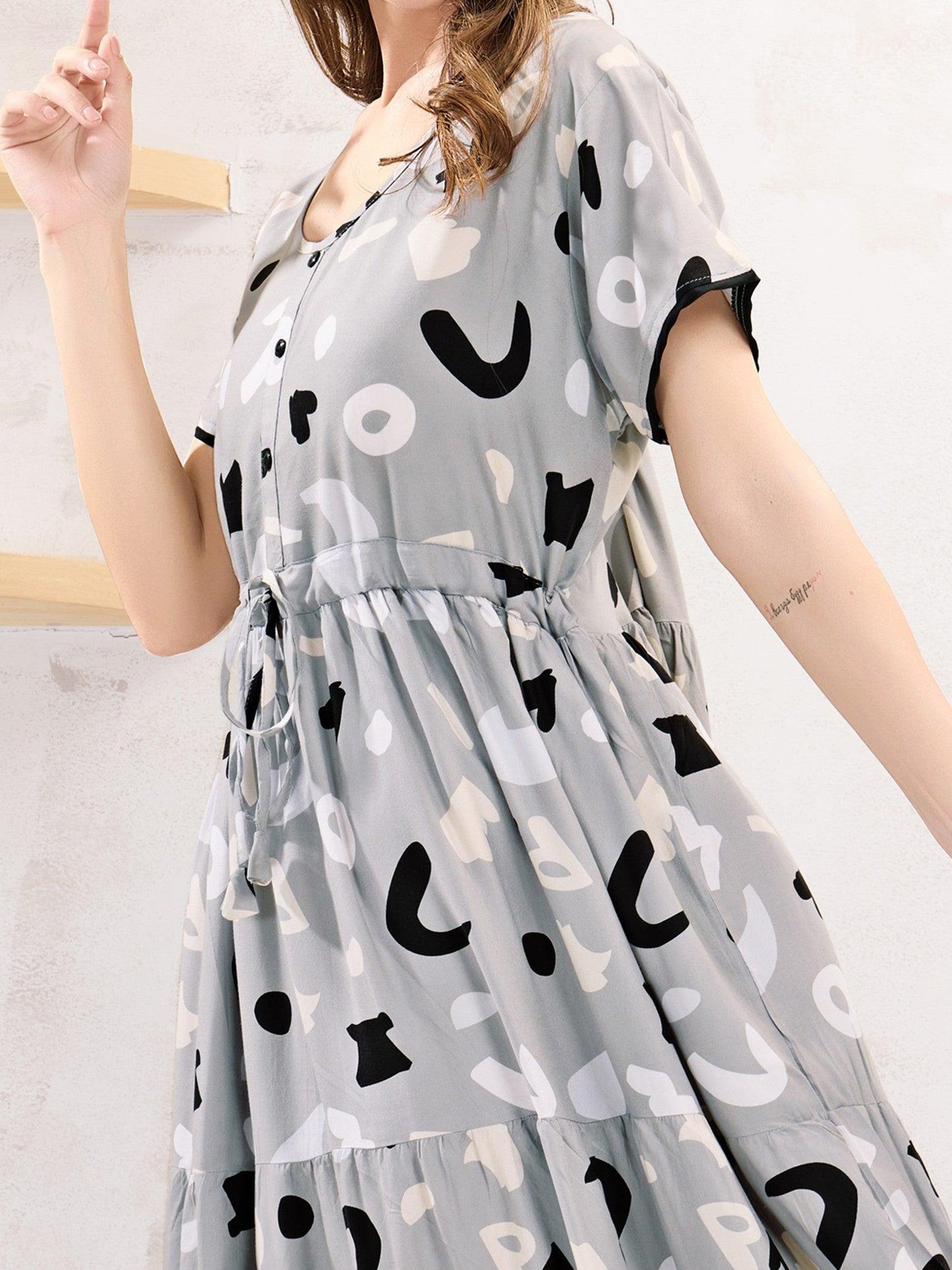 Rayon Nightwear – Elegant Flare Nighty for Women - floramour.in