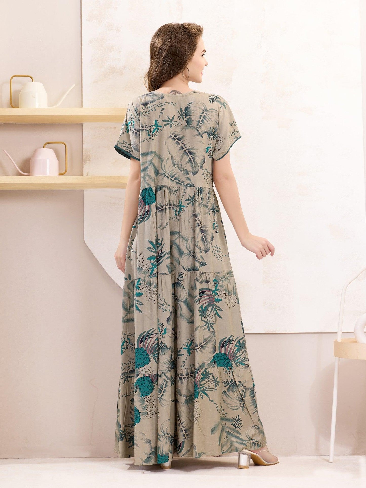 Rayon Flare Nighty – Everyday Luxury for Your Nightwear - floramour.in