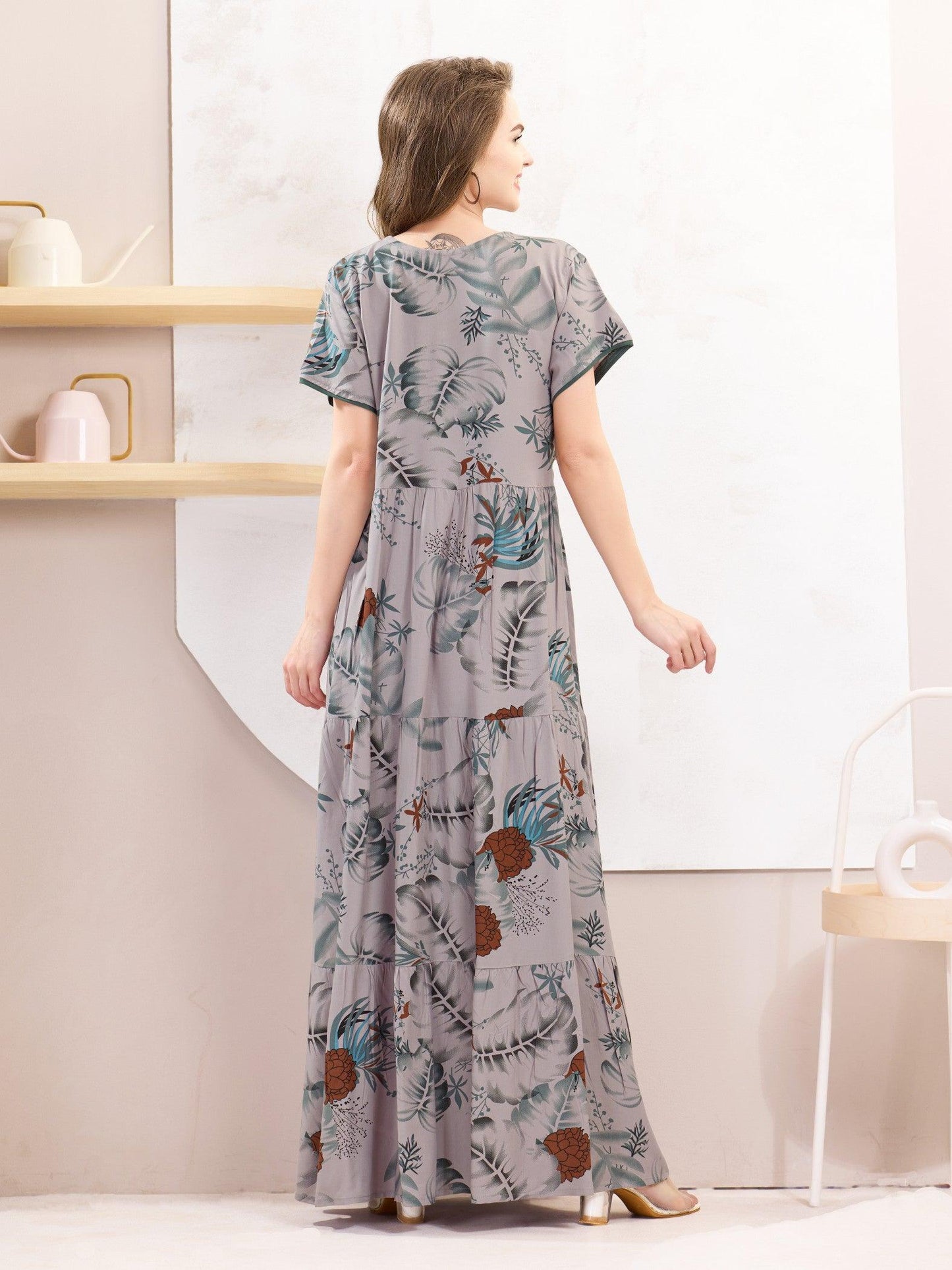 Charming Rayon Flare Nighty – A Perfect Addition to Your Wardrobe - floramour.in