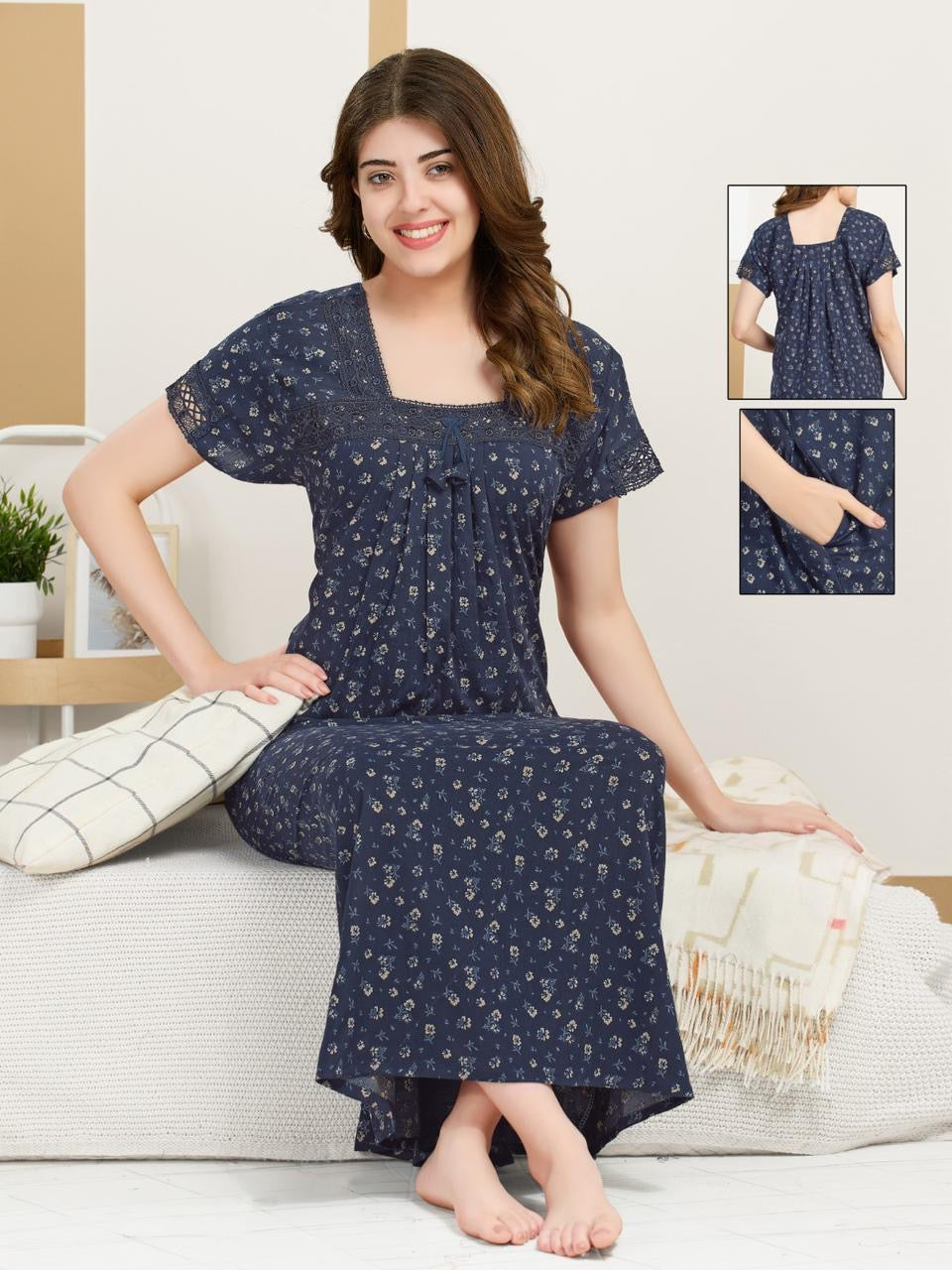 Summer Special Crush Nighty for Ladies – Lightweight & Airy