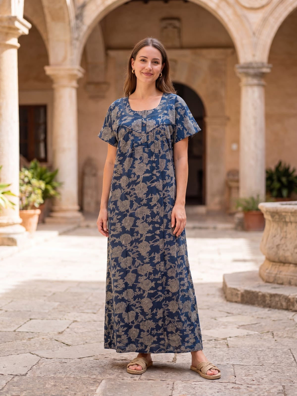 Cotton Nighty with Pocket for Women – Soft & Breathable