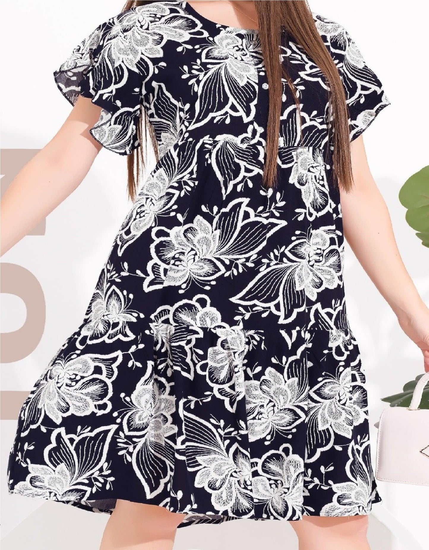 Trendy & Comfortable Rayon Short Nighty with Fancy - floramour.in