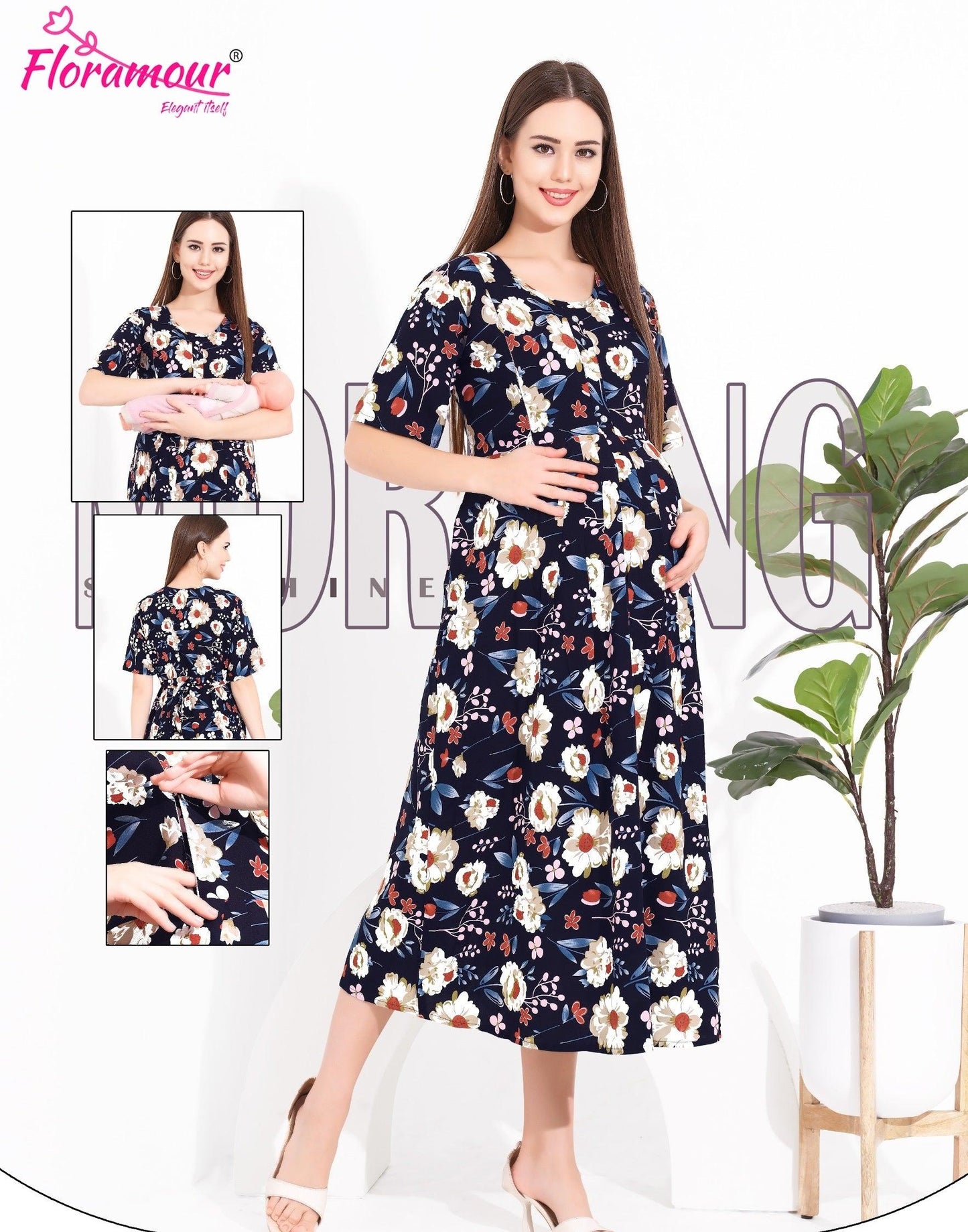 Everyday Rayon Maternity Feeding Shorts - floramour.in