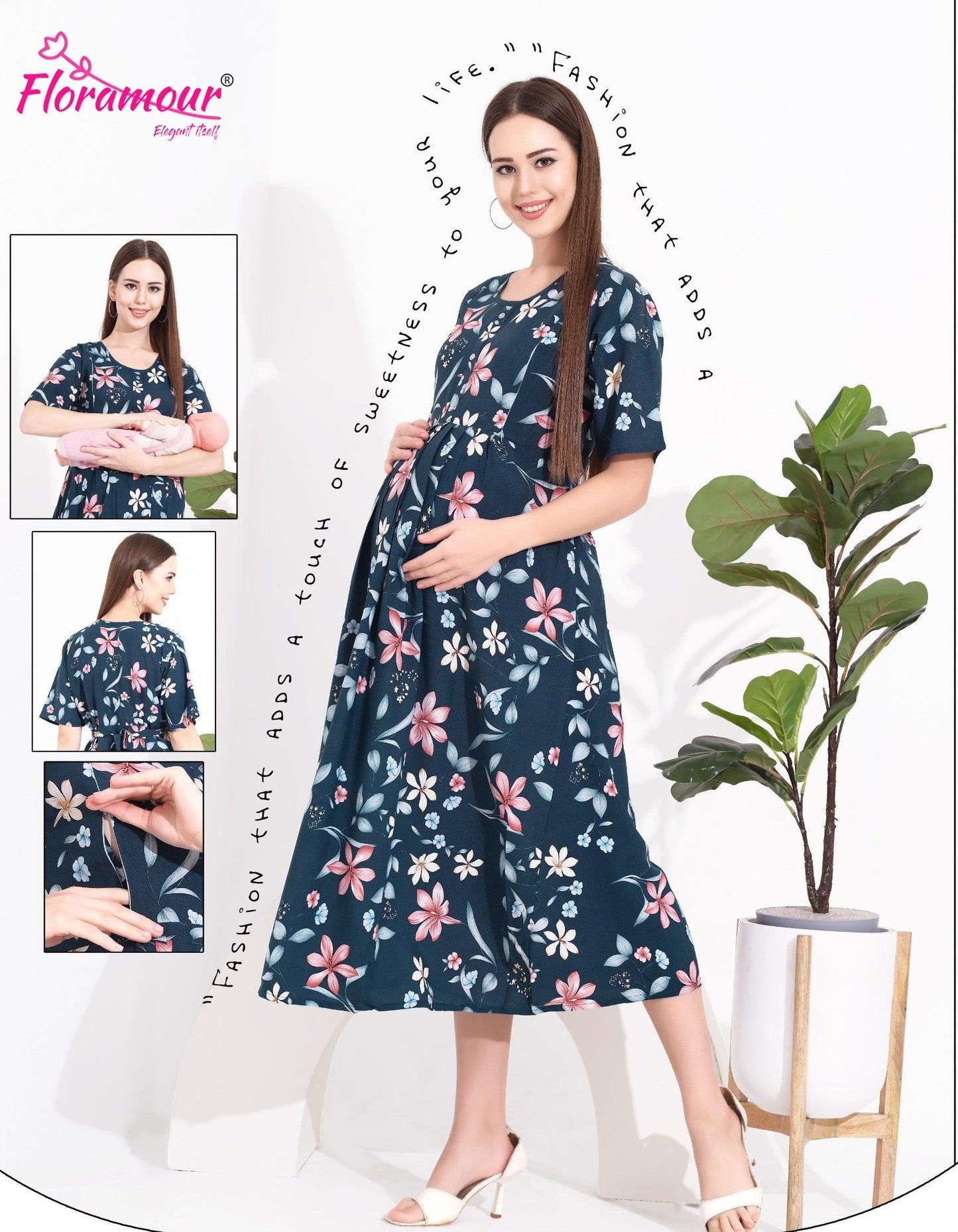 Comfort-Fit Rayon Maternity Feeding Shorts - floramour.in