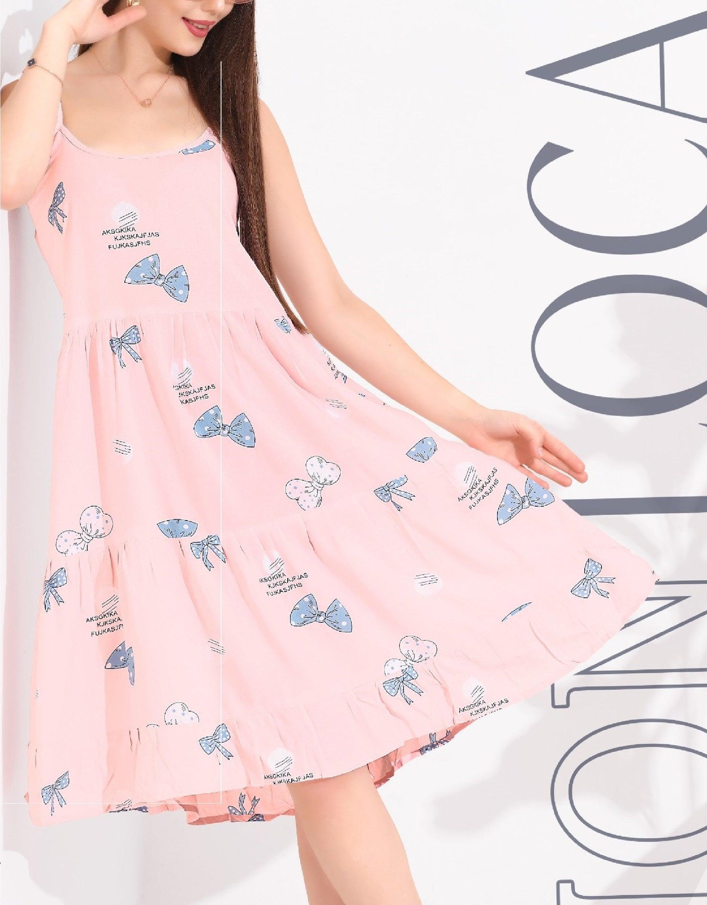 Casual Rayon Spaghetti Nighty for Lounging - floramour.in