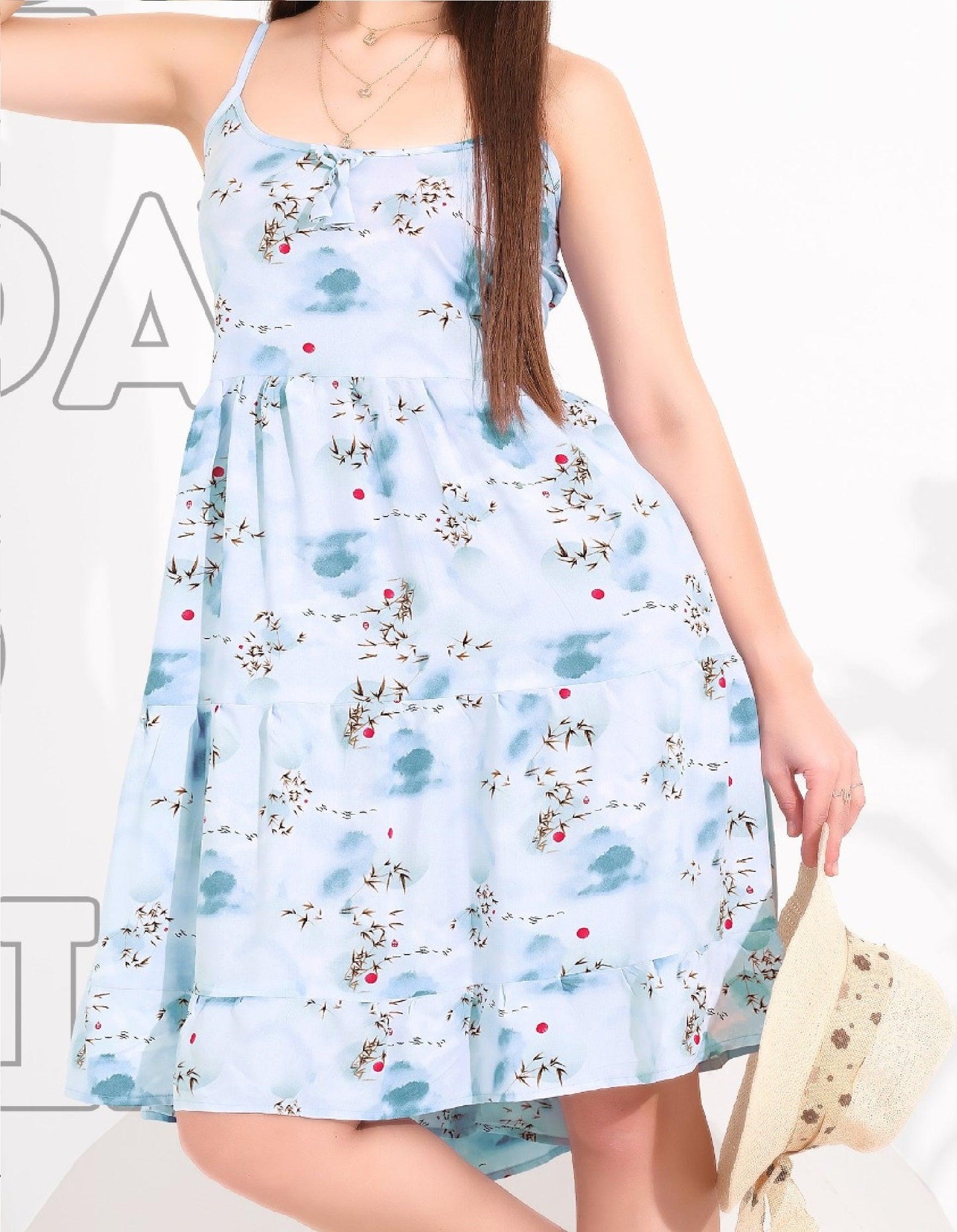 Classic Spaghetti Style Rayon Nighty for Sleepwear - floramour.in