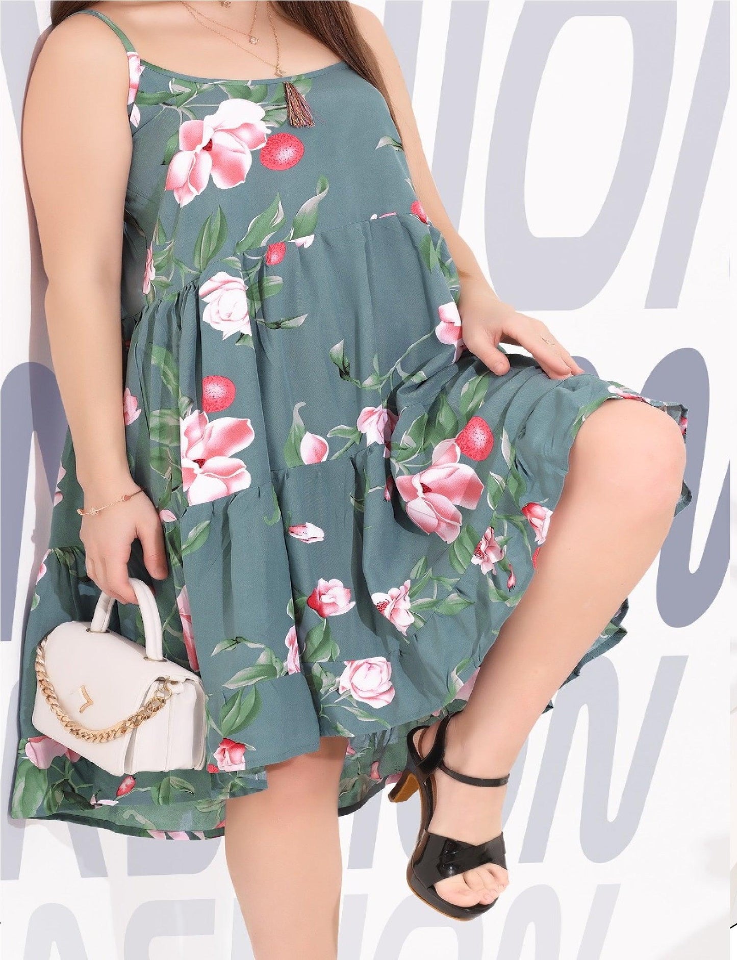 Comfortable Rayon Spaghetti Nighty - floramour.in