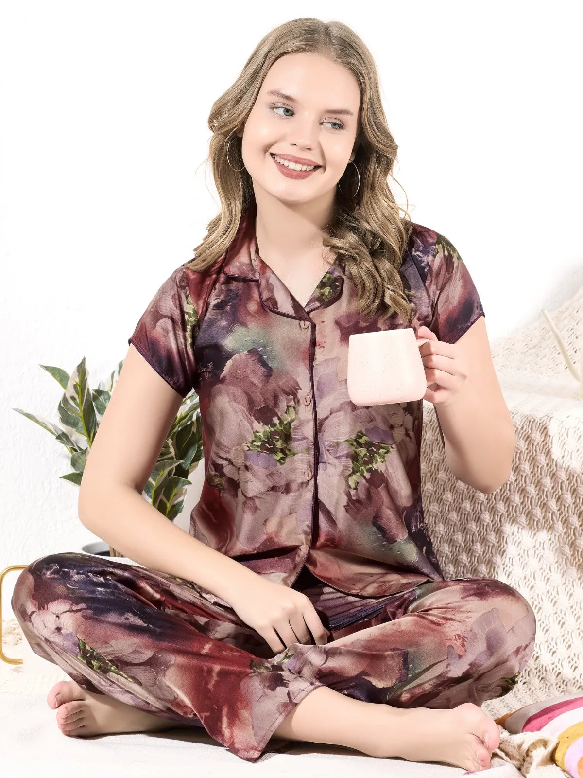 Luxury Women’s Satin Nightwear Set | Silky Feel Night suit