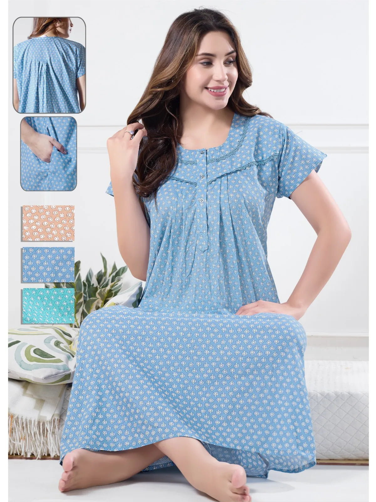 Short Cotton Nighty for Women – Trendy Homewear