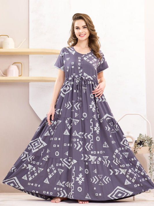 Rayon Flare Nighty – Soft & Stylish Sleepwear for Women - floramour.in