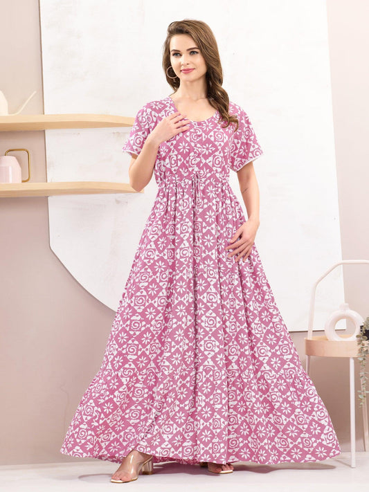 Rayon Flare Nighty – A Blend of Fashion & Comfort - floramour.in