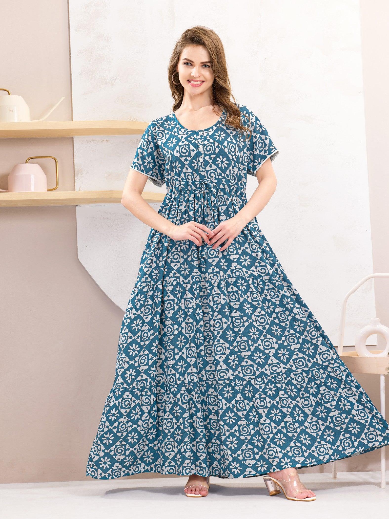 Rayon Flare Nighty – A Must-Have for Your Nightwear Collection - floramour.in