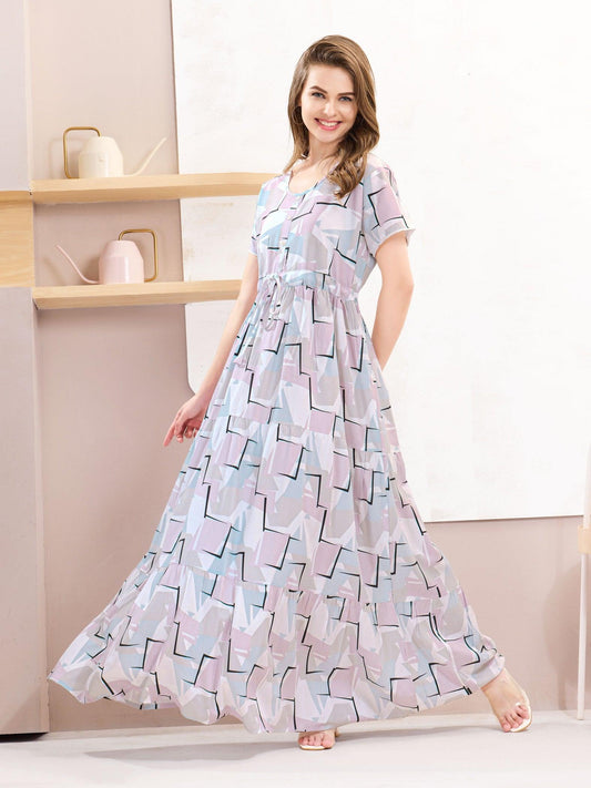 Stylish Flare Rayon Nighty – Perfect Sleepwear for Women - floramour.in