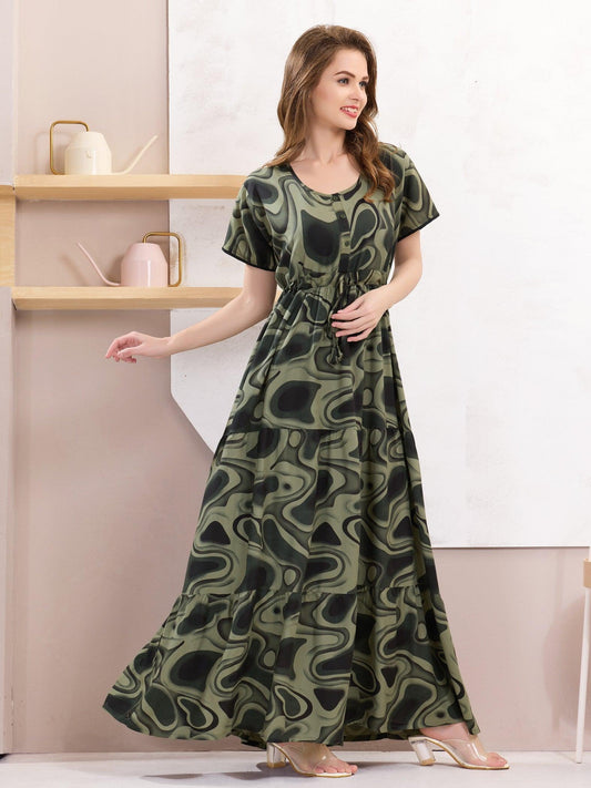 Rayon Flare Nighty – Beautifully Crafted for a Relaxing Sleep - floramour.in
