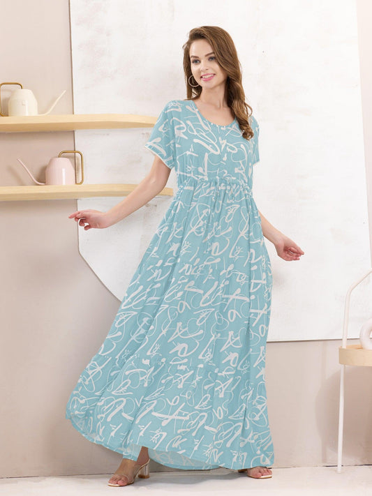 Flare Rayon Nighty – Designed for Supreme Comfort & Style - floramour.in
