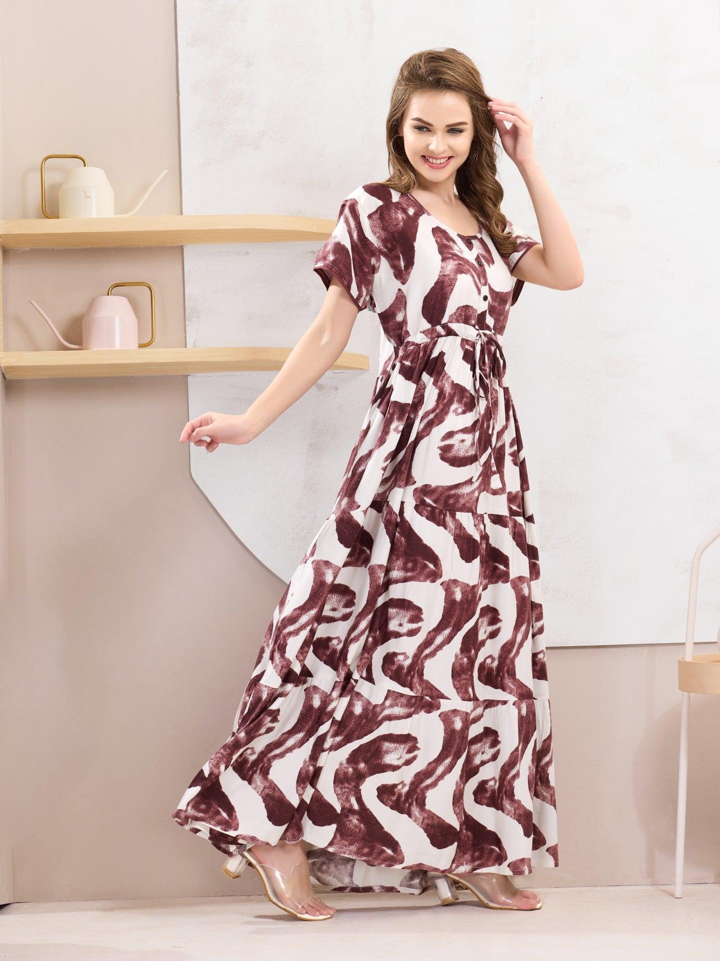Women’s Rayon Nighty – Flare Design for Extra Comfort - floramour.in