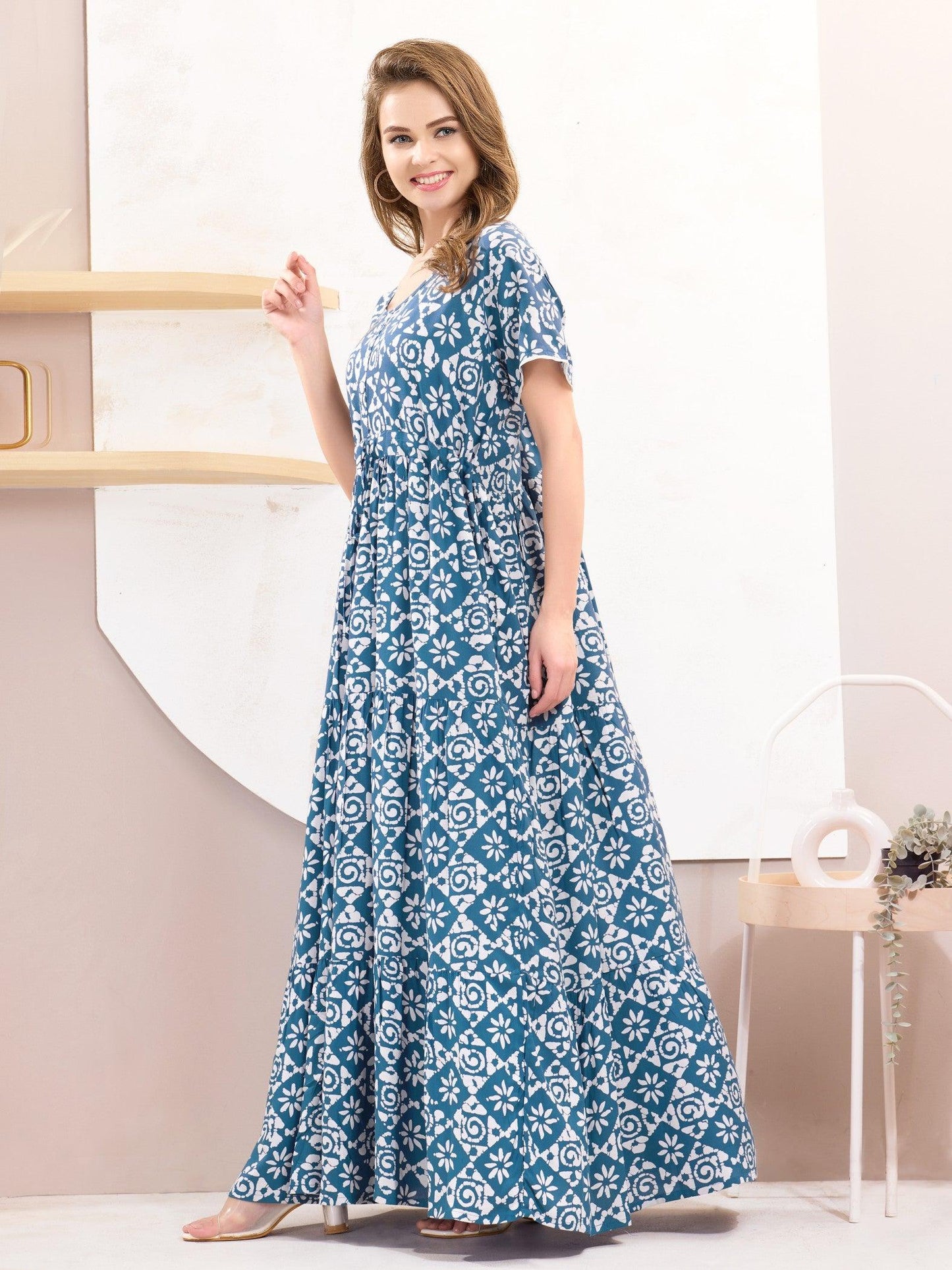 Rayon Flare Nighty – A Must-Have for Your Nightwear Collection - floramour.in