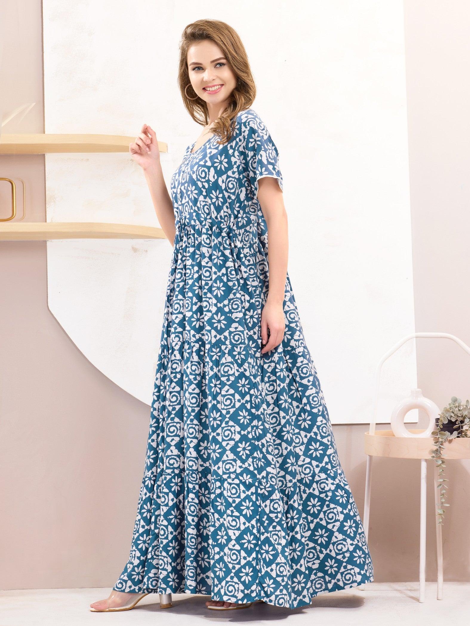 Rayon Flare Nighty – A Must-Have for Your Nightwear Collection - floramour.in