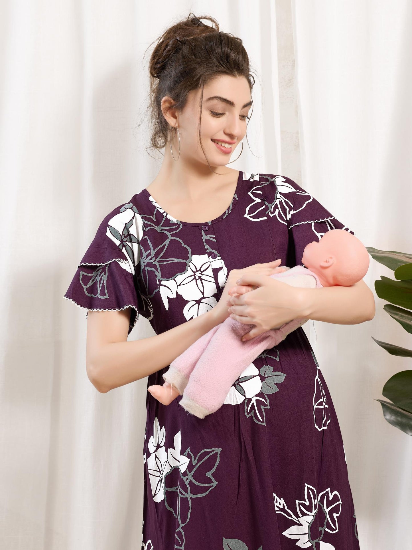 Rayon Maternity Nighty
