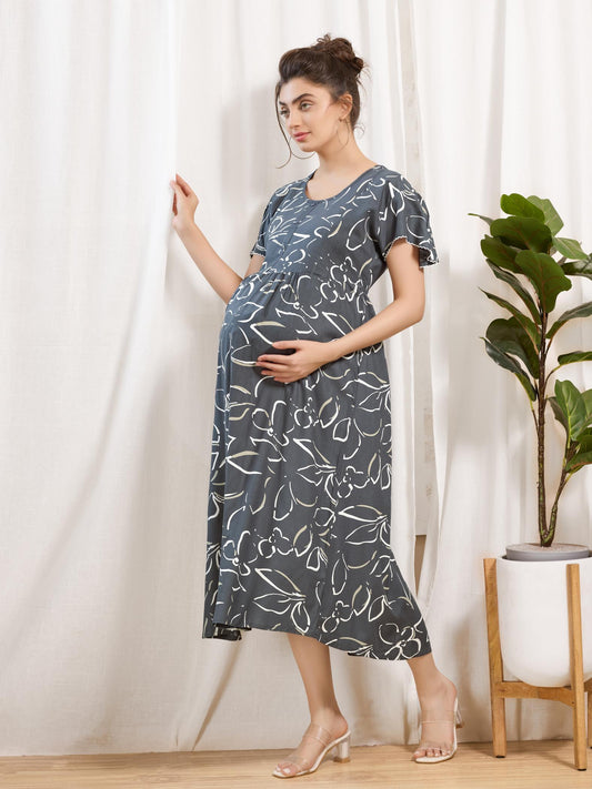 Trendy Rayon Nighty for Expecting Mothers