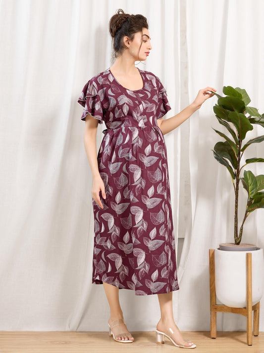 Maternity Nighty Rayon Fabric