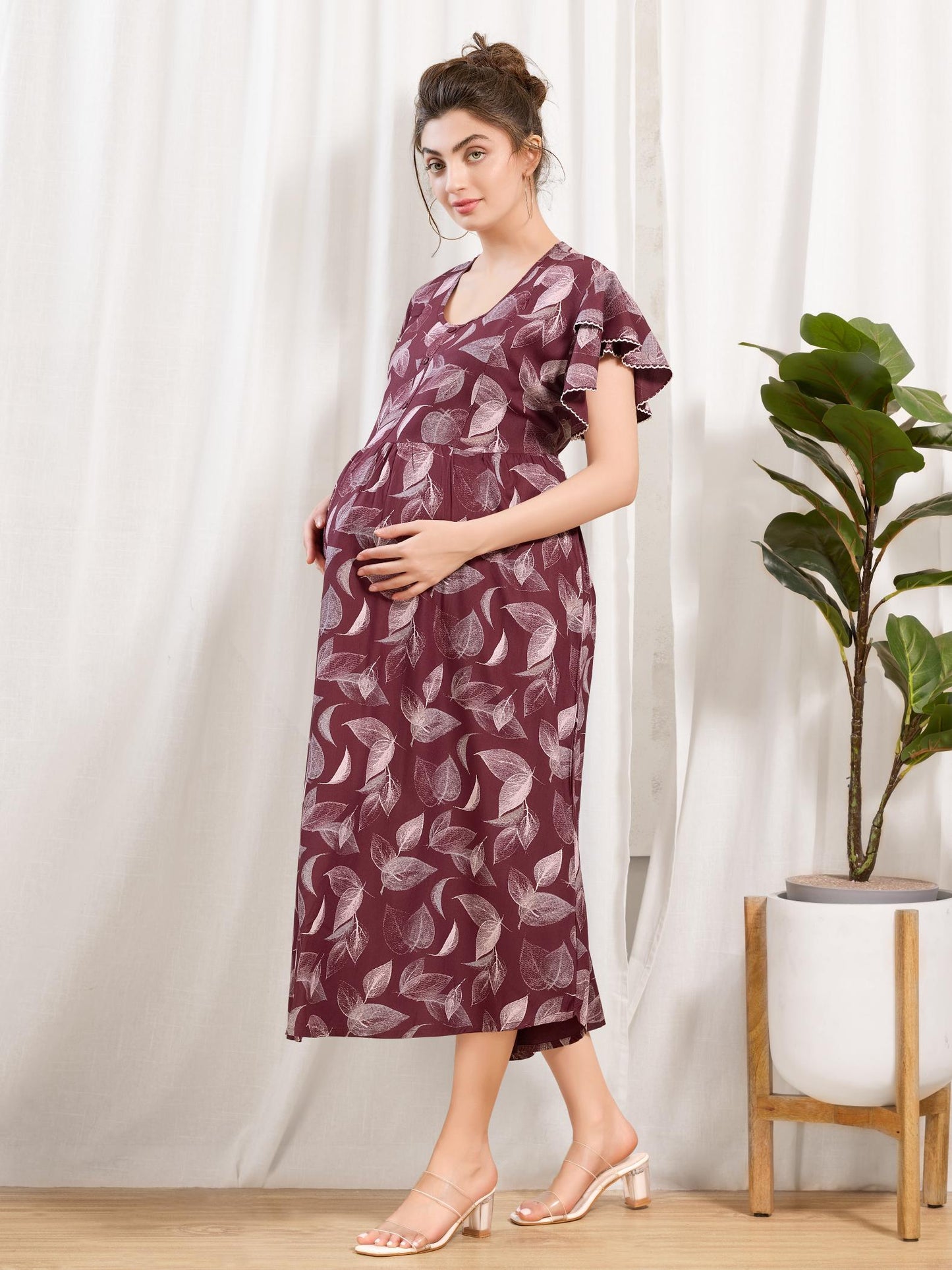Maternity Nighty Rayon Fabric