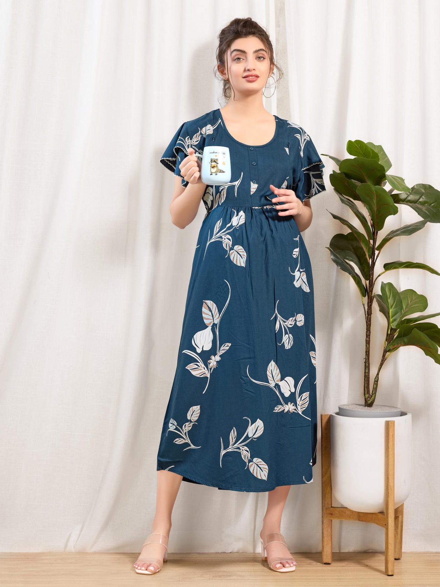 Pregnancy Nighty Rayon Material