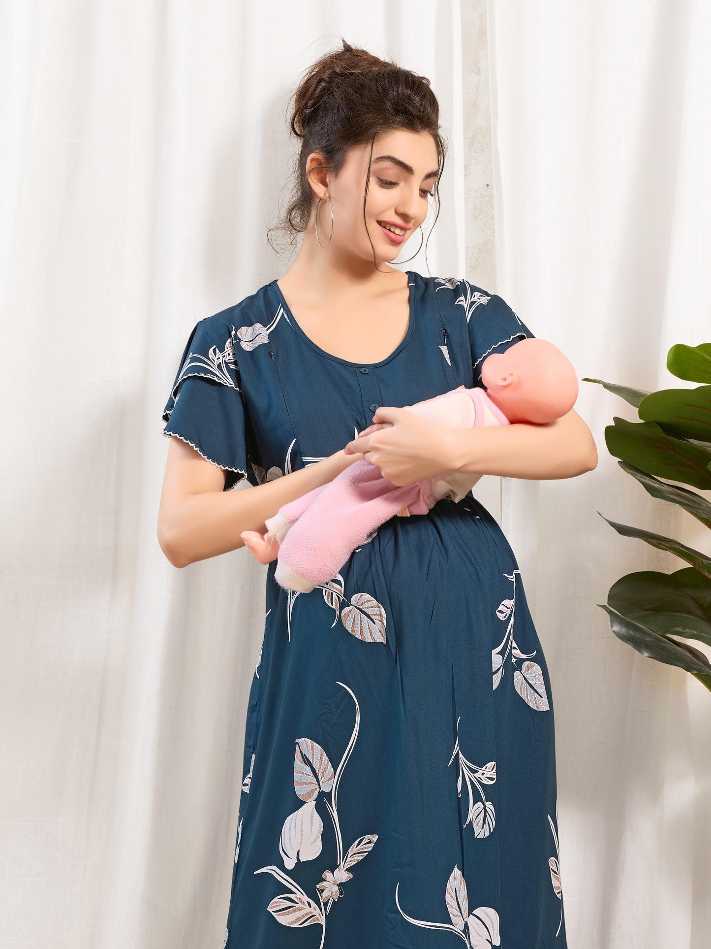 Pregnancy Nighty Rayon Material