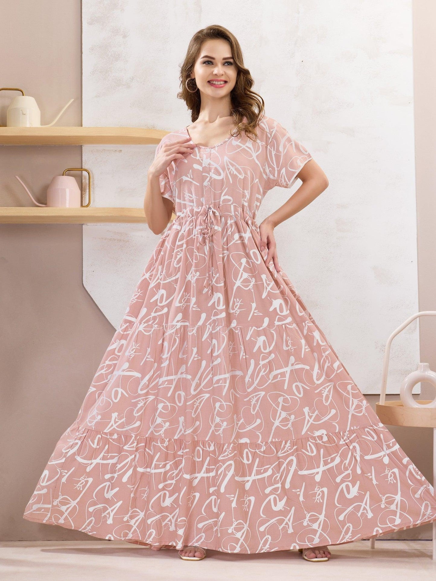 Rayon Flare Nighty – Sleep in Ultimate Softness & Luxury - floramour.in