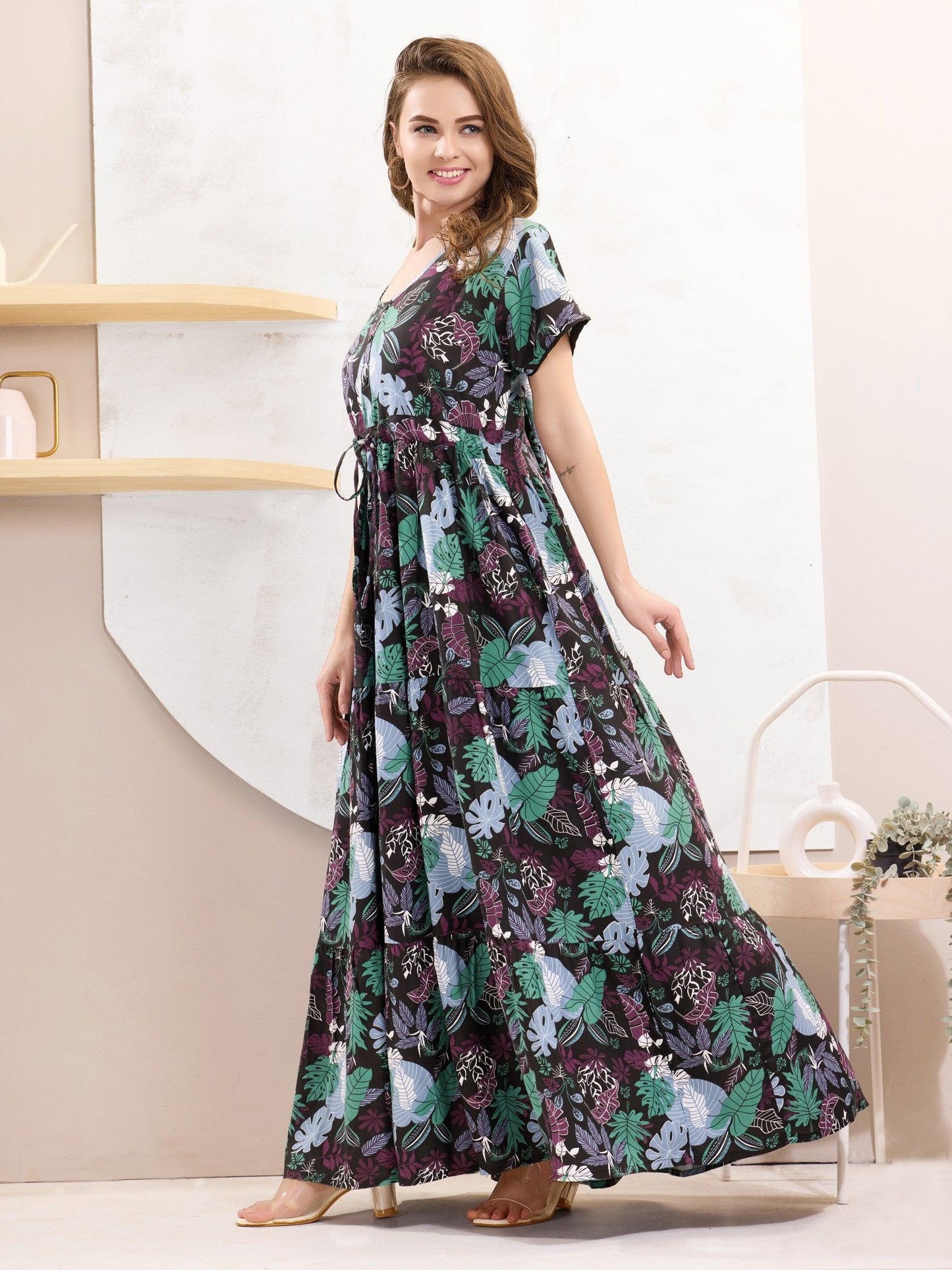 Women’s Rayon Nightwear – Flowy & Comfortable Nighty - floramour.in