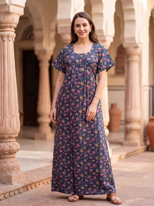 Women’s 100% Cotton Nighty – Lightweight Daily Wear