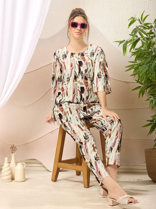 Trendy Rayon Co-Ord Set - floramour.in
