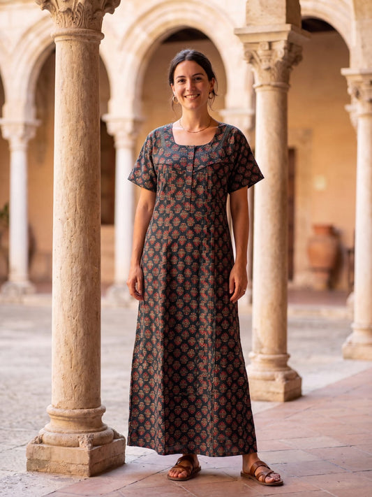 Soft Cotton Nighty for Ladies – Elegant Home Wear Dress