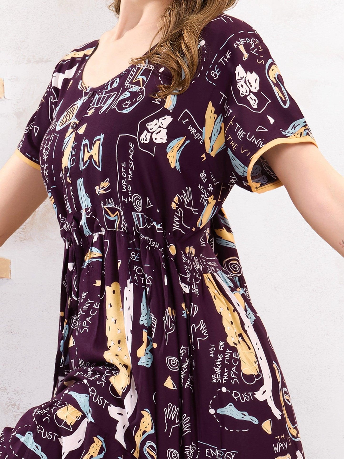 Rayon Flare Nighty – Feminine, Flowy & Effortlessly Beautiful - floramour.in