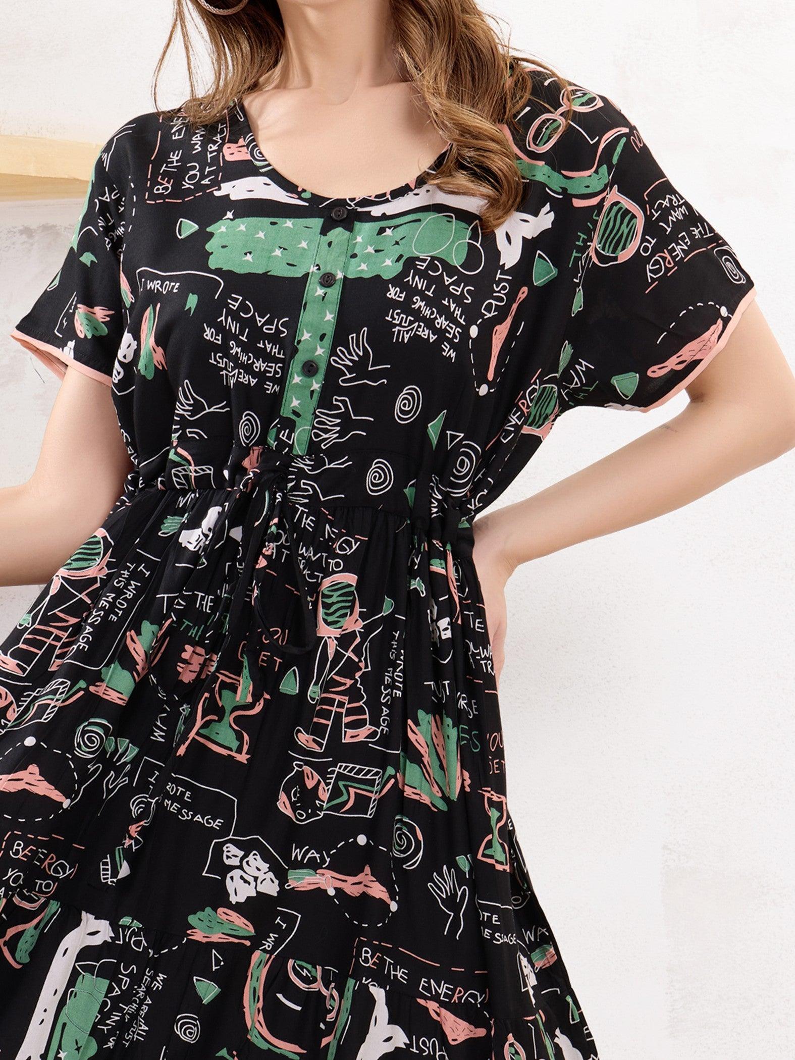 Dreamy Rayon Flare Nighty – Soft, Cozy & Stylish - floramour.in