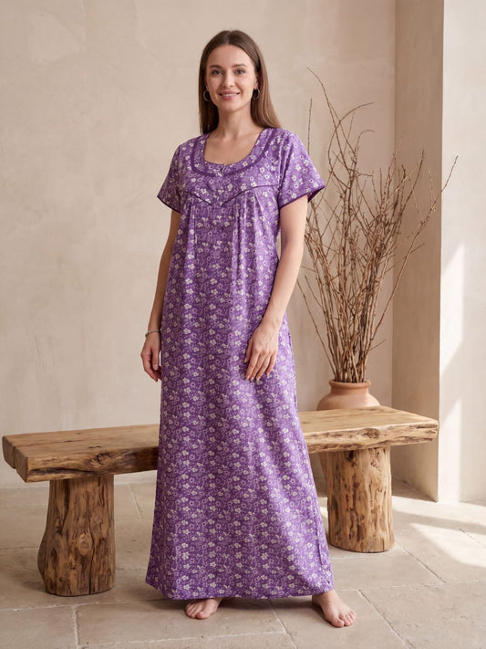 Summer Special Cotton Nighty for Women – Soft & Airy Fabric