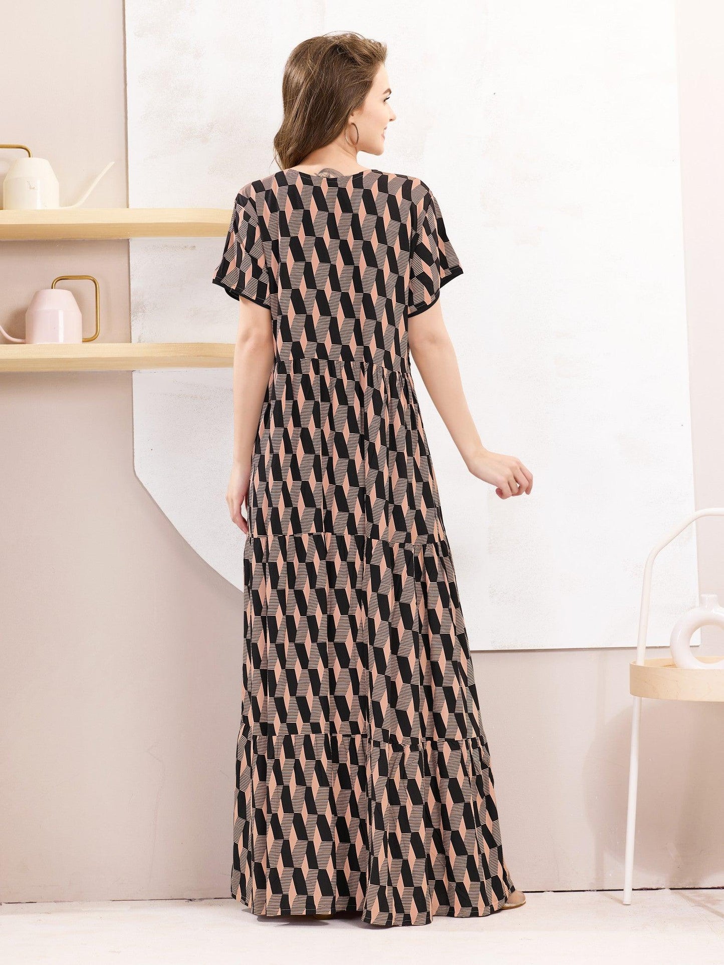 Flare Nighty in Rayon – Comfortable Nightwear for Women - floramour.in