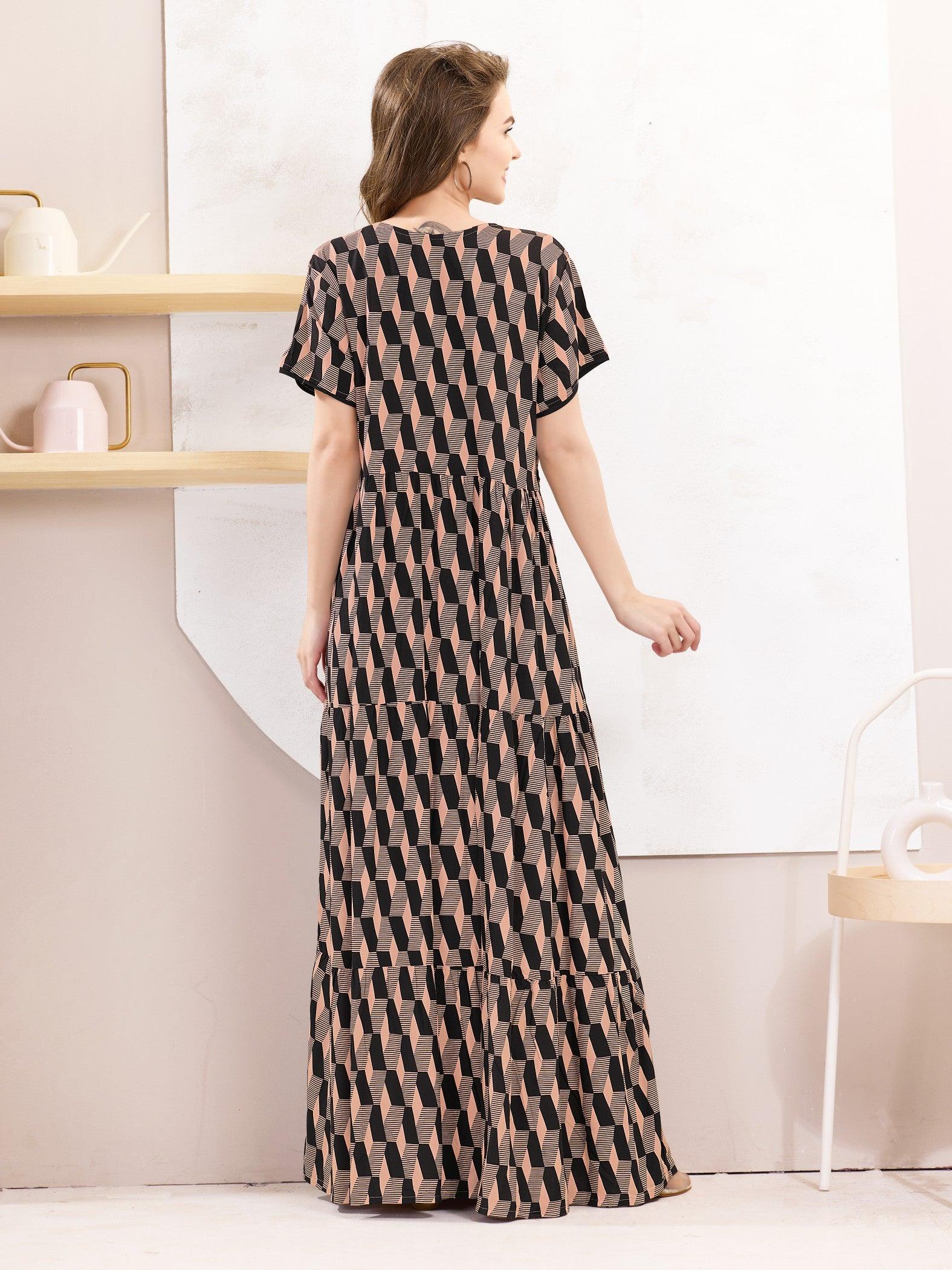 Flare Nighty in Rayon – Comfortable Nightwear for Women - floramour.in