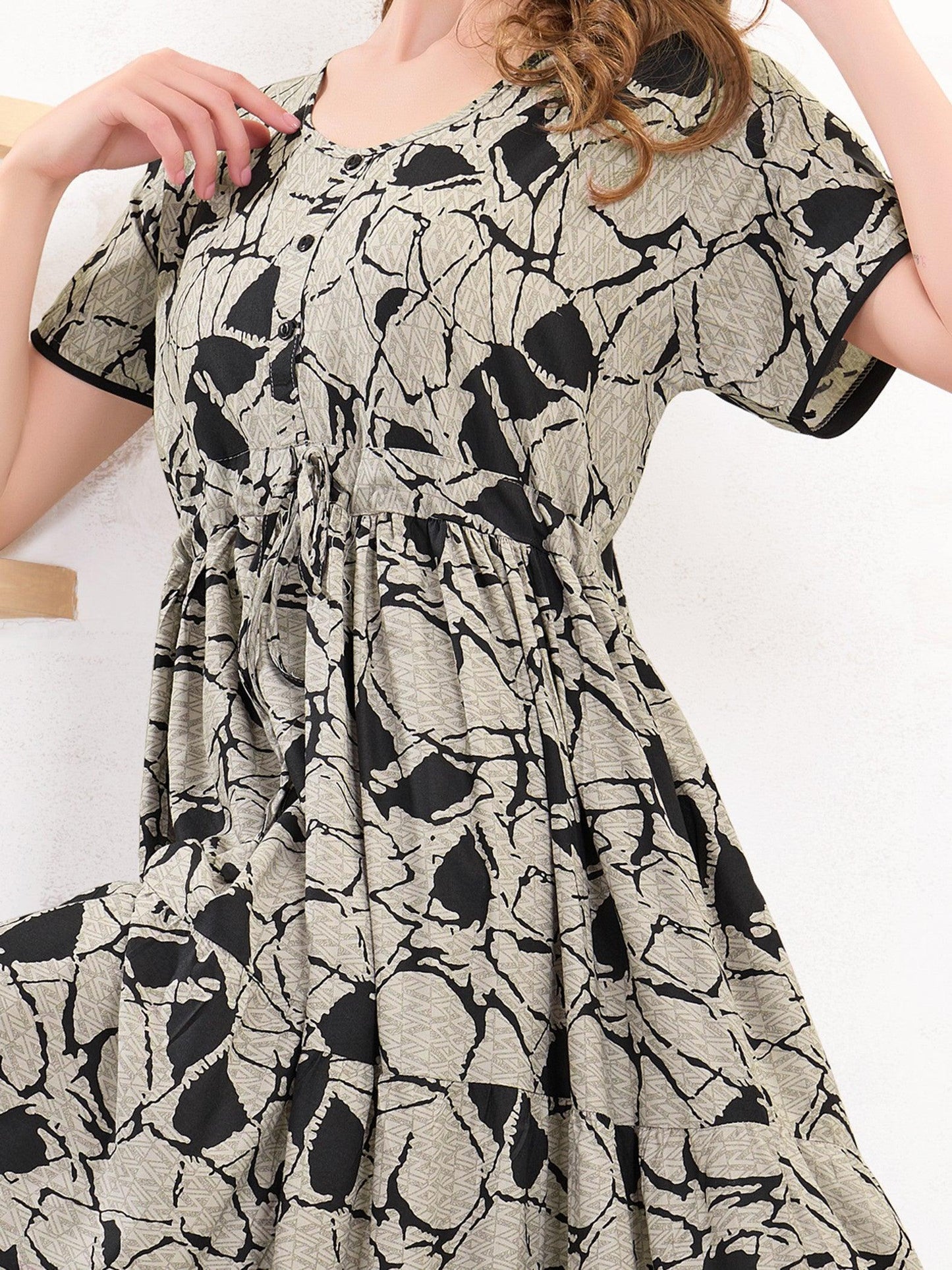Soft Rayon Flare Nighty – The Perfect Nightdress for Comfort - floramour.in