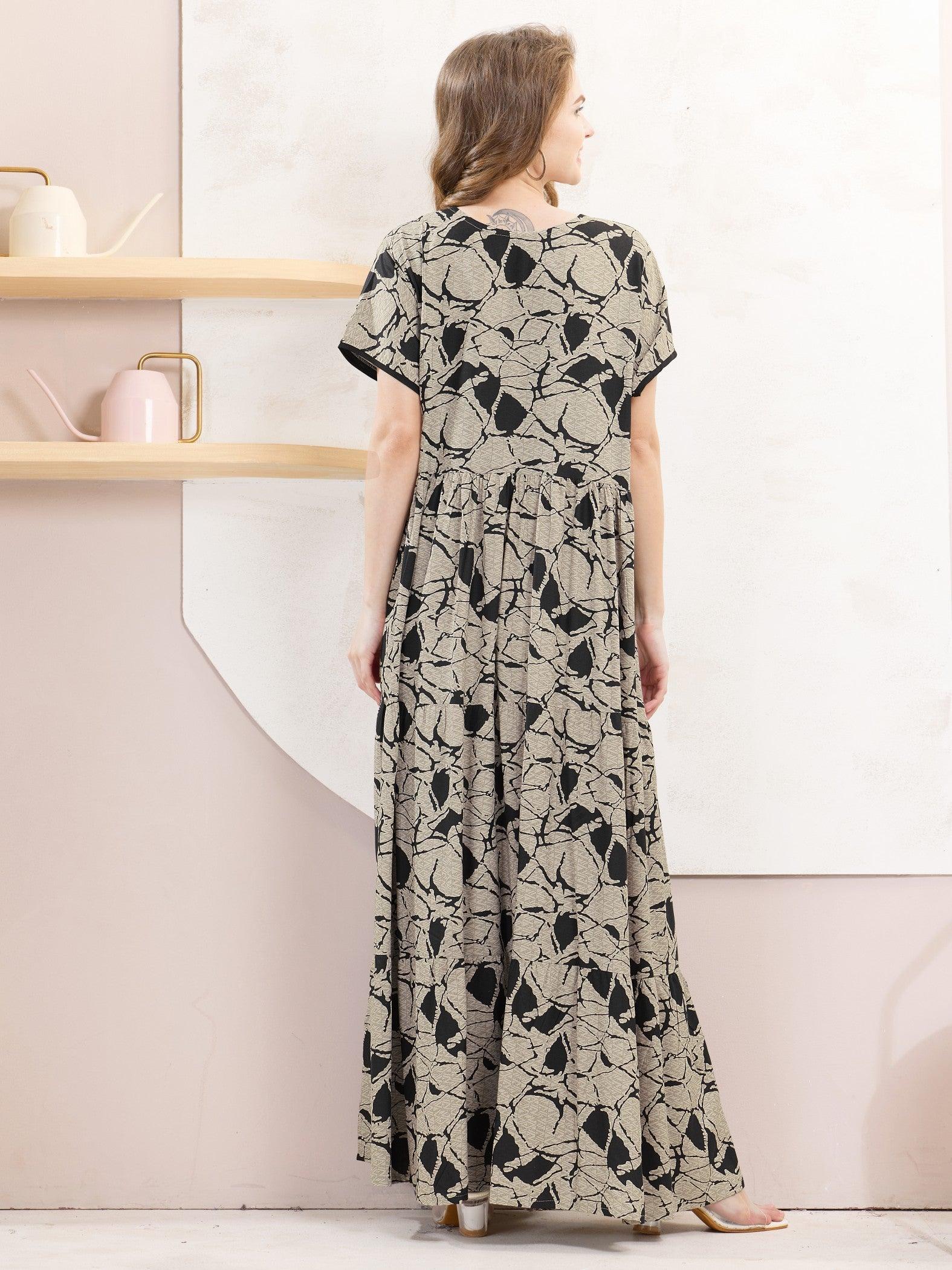 Soft Rayon Flare Nighty – The Perfect Nightdress for Comfort - floramour.in
