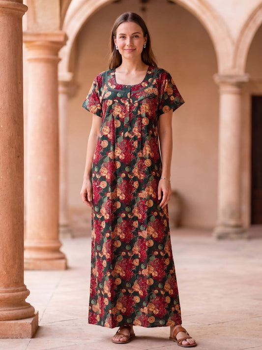 Designer Cotton Nighty for Women – Comfortable Night Wear
