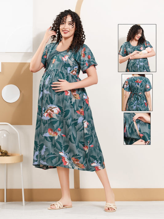 Rayon Maternity Nightwear for Women – Smooth, Stretchable & Cozy