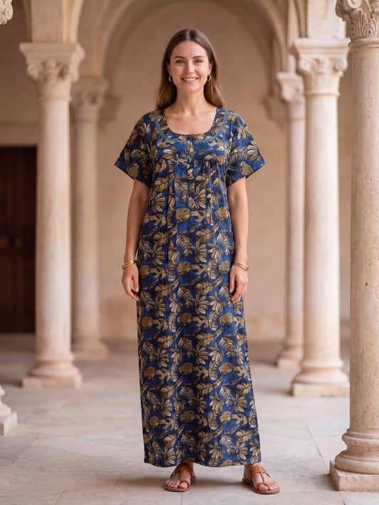 Premium Cotton Night Gown for Women – Relaxed Fit